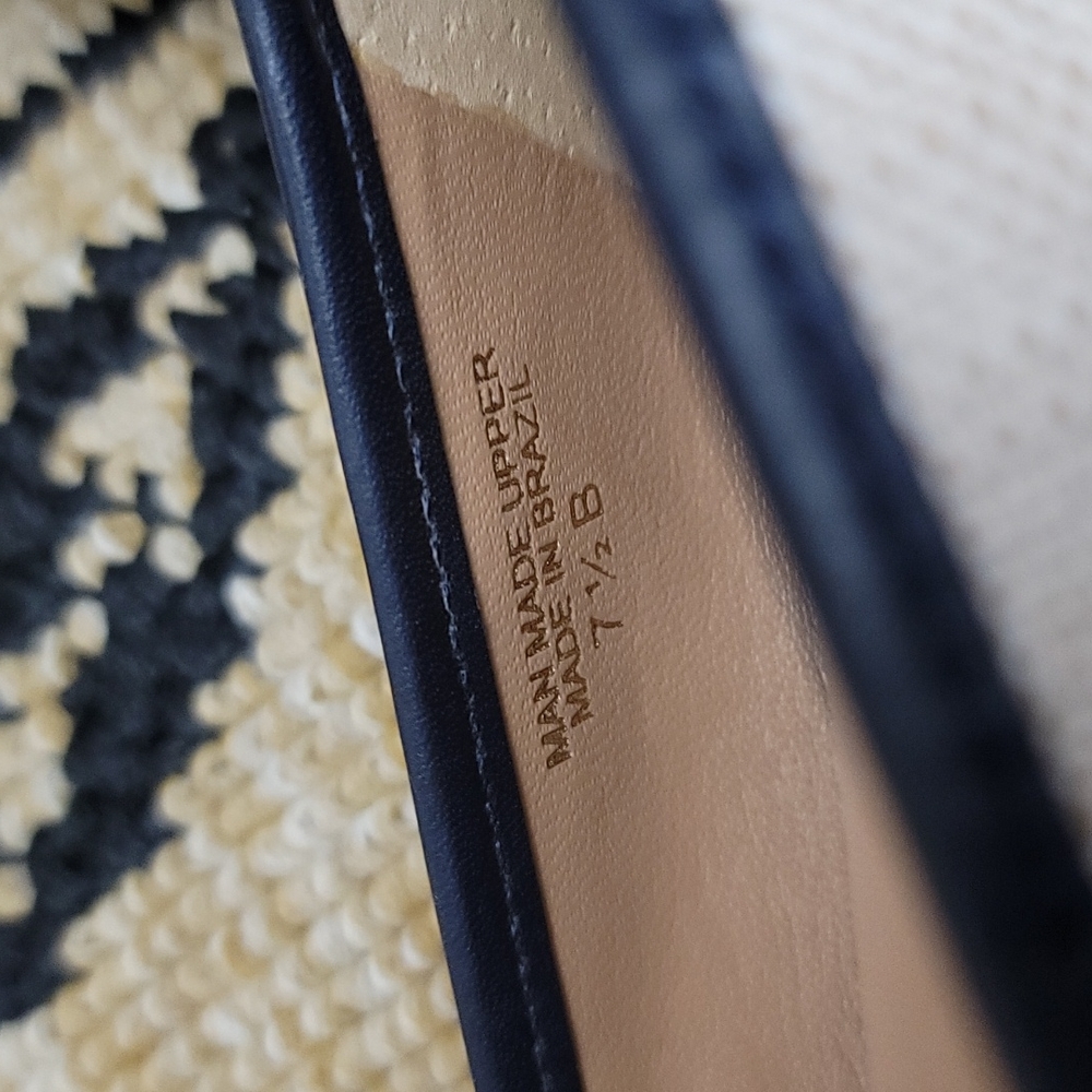 Talbots Flats - Straw Color with Blue & Gold Detailing- Size 7.5 - Picture 13 of 13